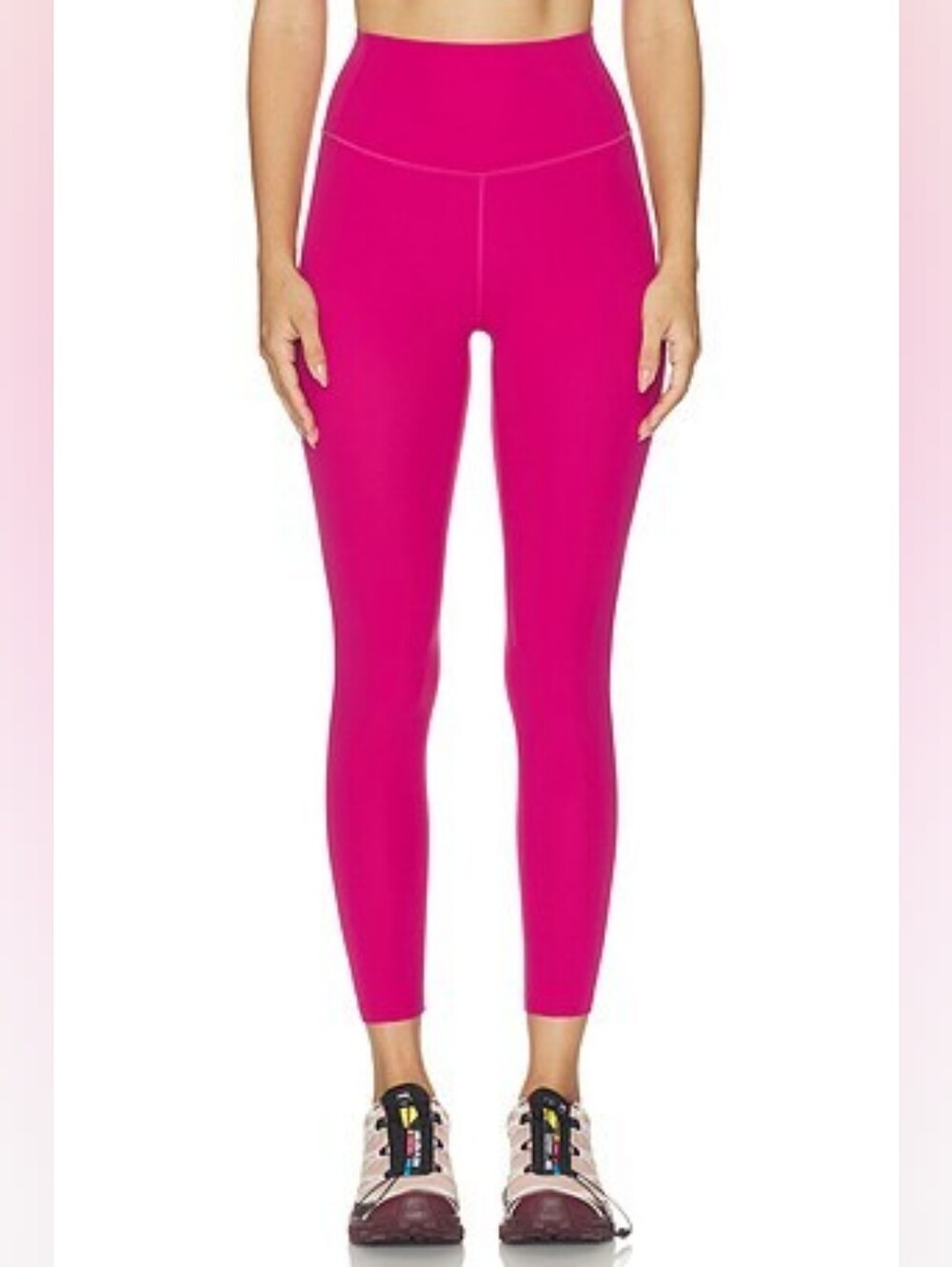FP Free People Movement Never Better Leggings Hot Pink 7/8 Inseam OG Logo Small